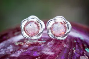 Stud Earrings with 14K Rose Gold