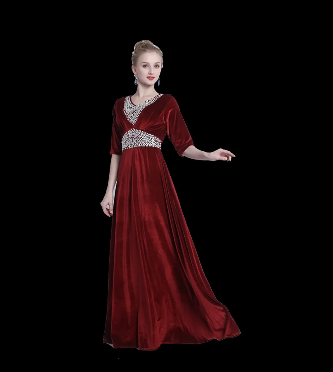 The Hesgel Long Sleeves Gown (Various Colours)