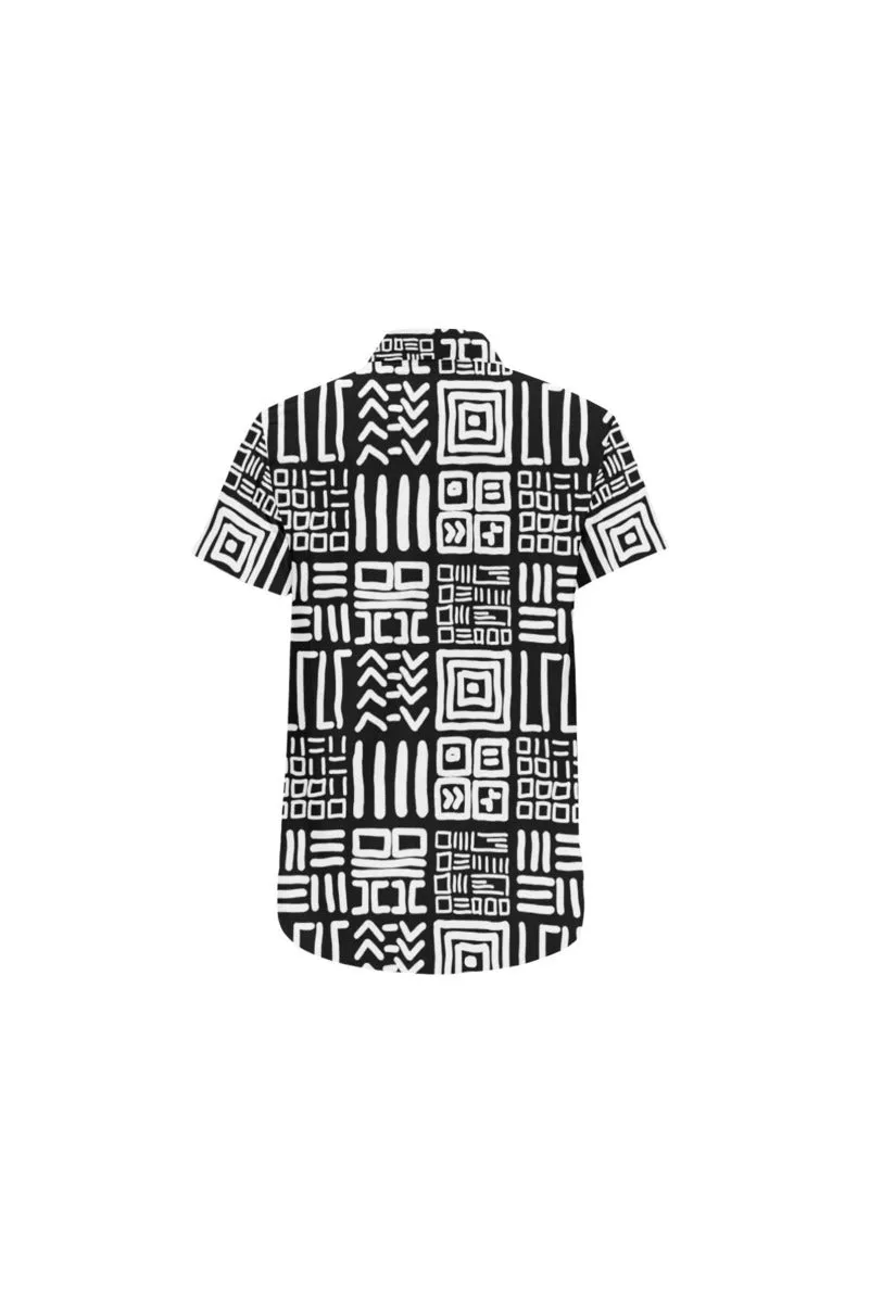 Tribal Large Men's All Over Print Short Sleeve Shirt/Large Size