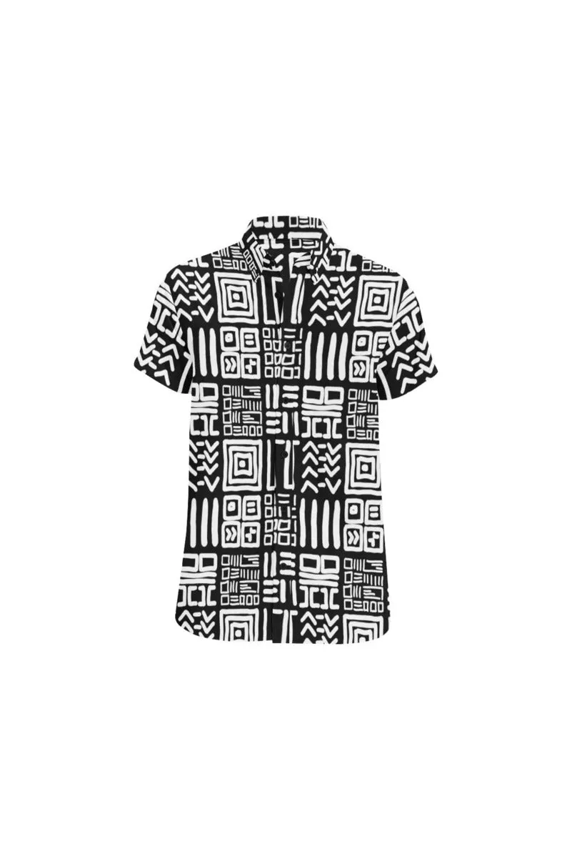 Tribal Large Men's All Over Print Short Sleeve Shirt/Large Size