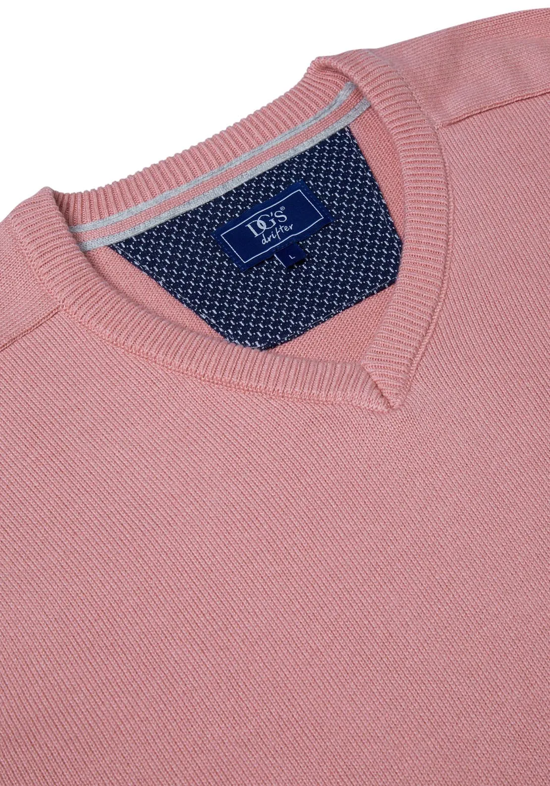 V Neck Cotton Knitwear - Pink