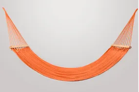 Vivid Orange Cotton Hammock (Wooden Bar)