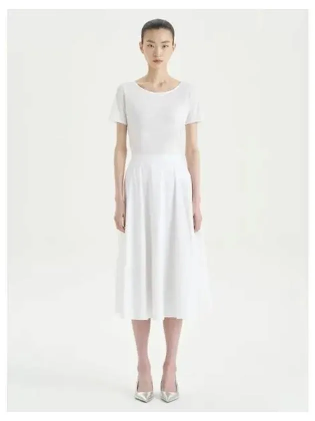 Women s Linen Full Round Skirt White Domestic Product