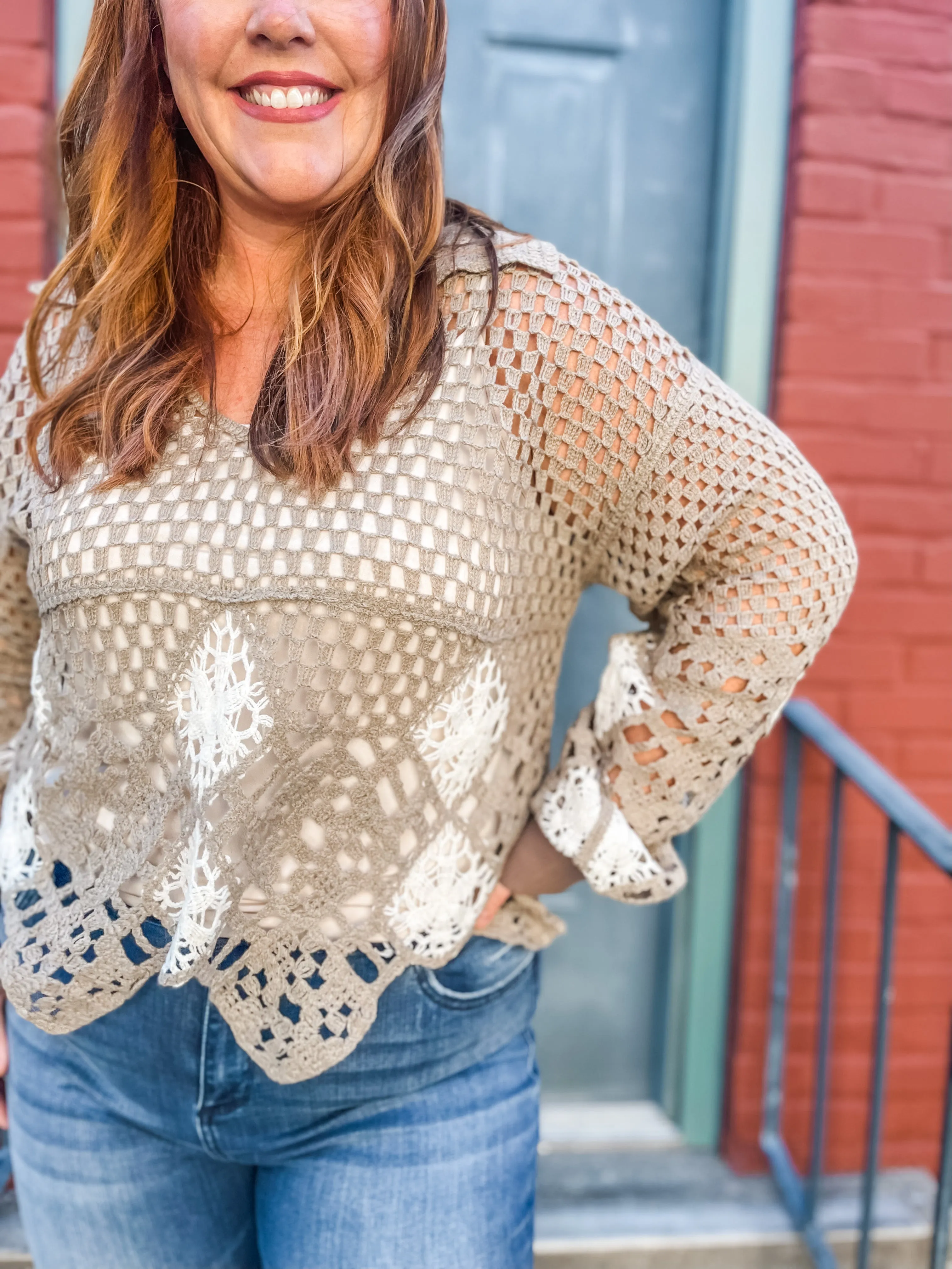 Woodstock Crochet Sweater PLUS