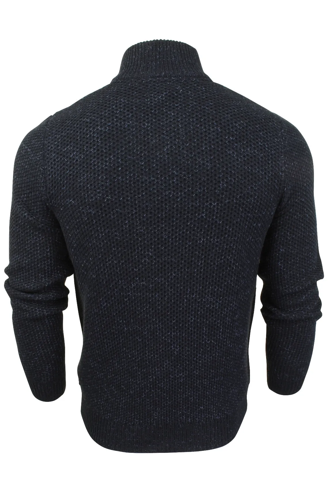 Xact Mens Wool Blend Quality Fleck Jumper 3 Button